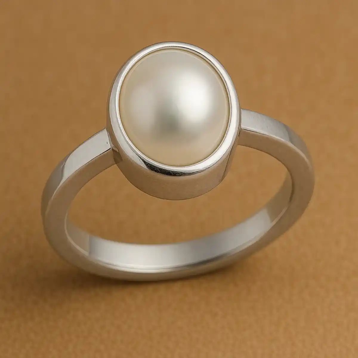 Natural Pearl Certified Moti Adjustable Astrological panchhdhaatu/Ashtadhatu Silver Plated Ring for Men and Women.png